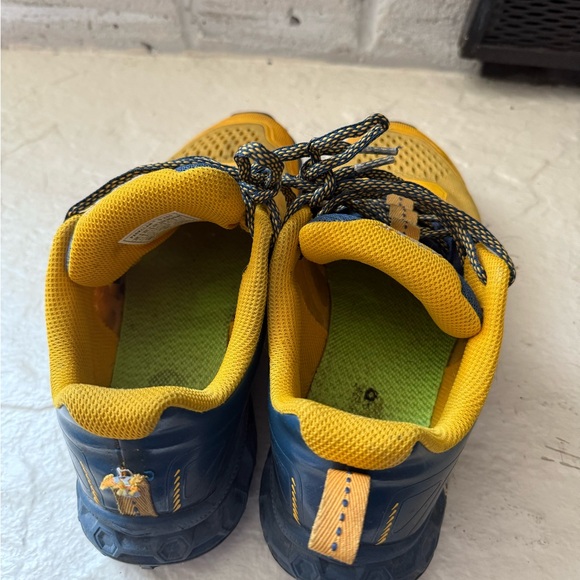 Inov-8 Vibrant Yellow and Dark Blue Trail Shoes main image 5